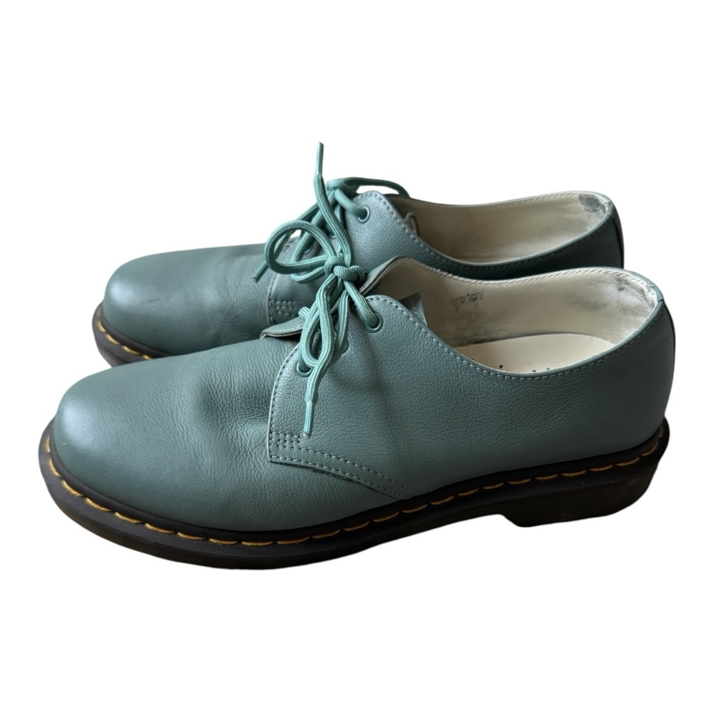 Dr. Martens Pale Teal 1461 Virginia Leather Oxfords